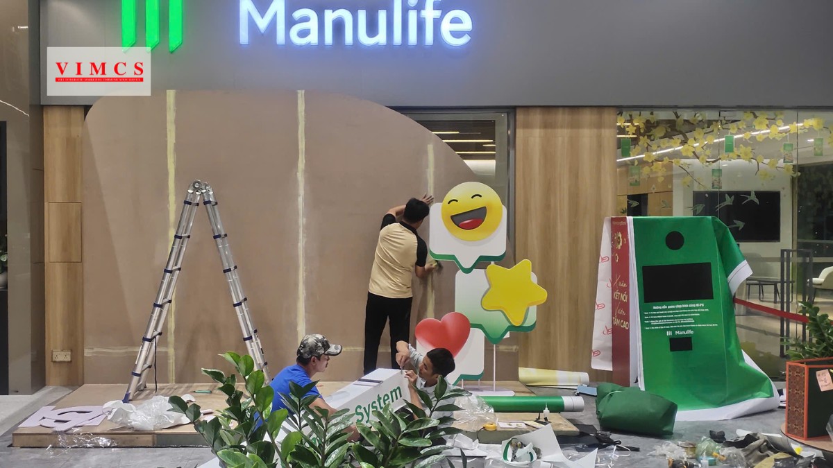 Đội ngũ VIMCS nhận sản xuất, thi công booth quảng cáo tại địa điểm trọn gói